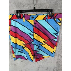 Loudmouth Golf Shorts Men's 39 Cotton Multicolor Golf Trip "captain Thunderbolt"